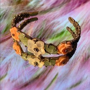 Vintage 925 Sterling floral bracelet